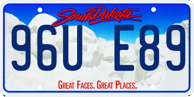 SD license plate 96UE89