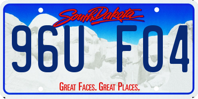 SD license plate 96UF04