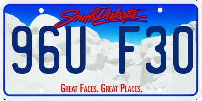 SD license plate 96UF30