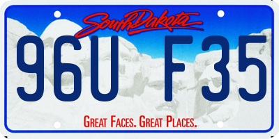SD license plate 96UF35