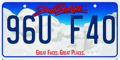 SD license plate 96UF40