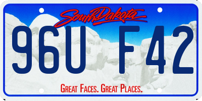 SD license plate 96UF42