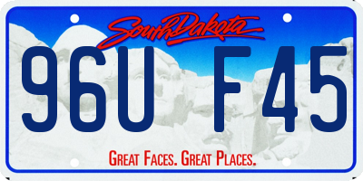 SD license plate 96UF45