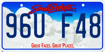 SD license plate 96UF48