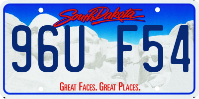 SD license plate 96UF54