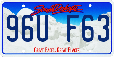 SD license plate 96UF63