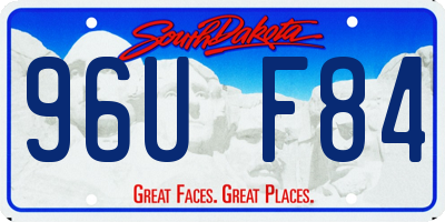 SD license plate 96UF84