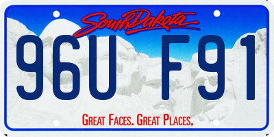 SD license plate 96UF91
