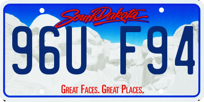 SD license plate 96UF94