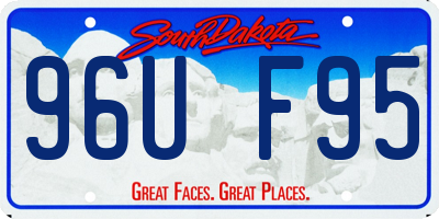 SD license plate 96UF95