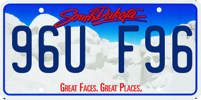 SD license plate 96UF96
