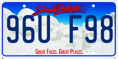 SD license plate 96UF98