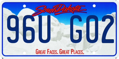 SD license plate 96UG02