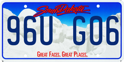 SD license plate 96UG06