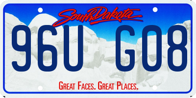 SD license plate 96UG08