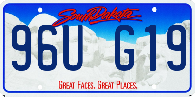 SD license plate 96UG19