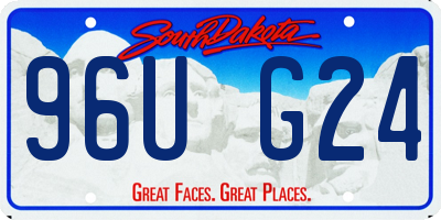 SD license plate 96UG24
