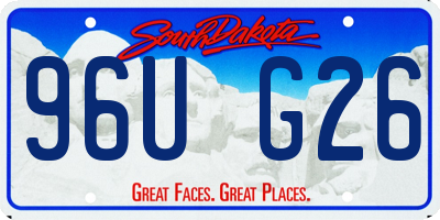SD license plate 96UG26