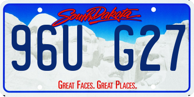 SD license plate 96UG27