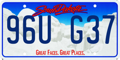SD license plate 96UG37