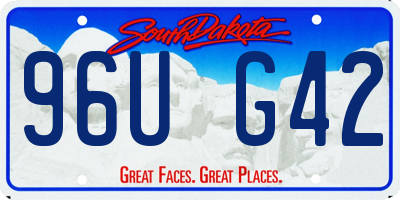 SD license plate 96UG42