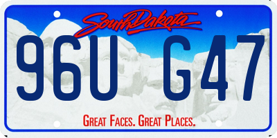 SD license plate 96UG47
