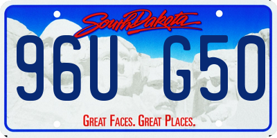 SD license plate 96UG50