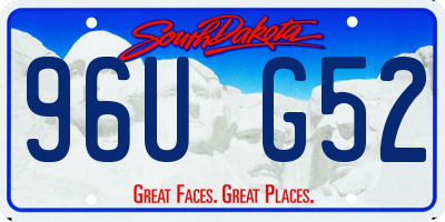 SD license plate 96UG52