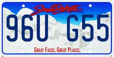 SD license plate 96UG55