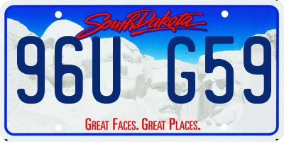 SD license plate 96UG59