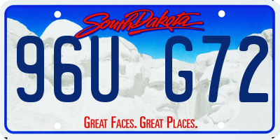 SD license plate 96UG72
