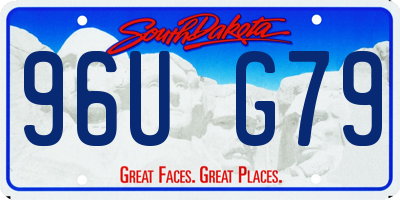 SD license plate 96UG79