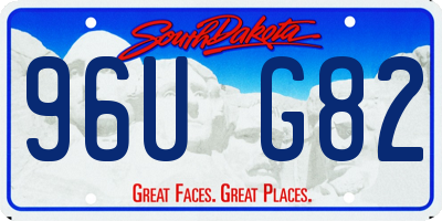 SD license plate 96UG82