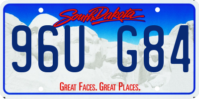 SD license plate 96UG84