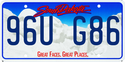 SD license plate 96UG86