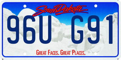 SD license plate 96UG91