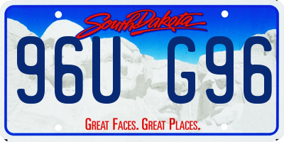 SD license plate 96UG96