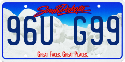 SD license plate 96UG99