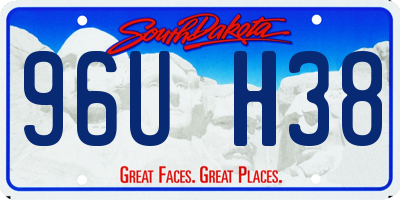 SD license plate 96UH38