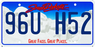 SD license plate 96UH52