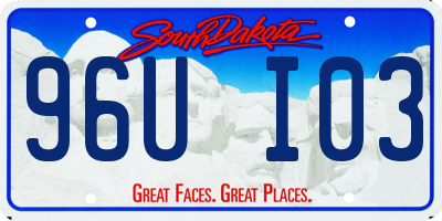 SD license plate 96UI03
