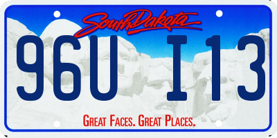SD license plate 96UI13
