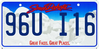 SD license plate 96UI16