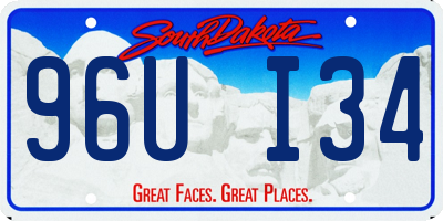 SD license plate 96UI34