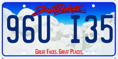 SD license plate 96UI35