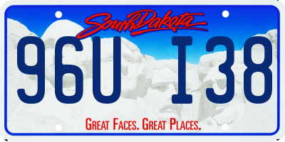 SD license plate 96UI38