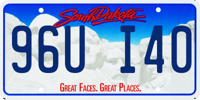 SD license plate 96UI40