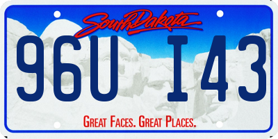 SD license plate 96UI43