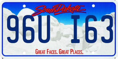 SD license plate 96UI63