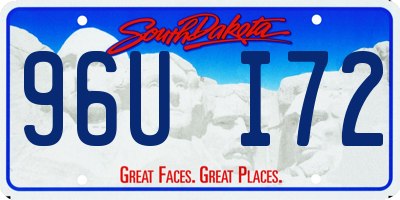 SD license plate 96UI72